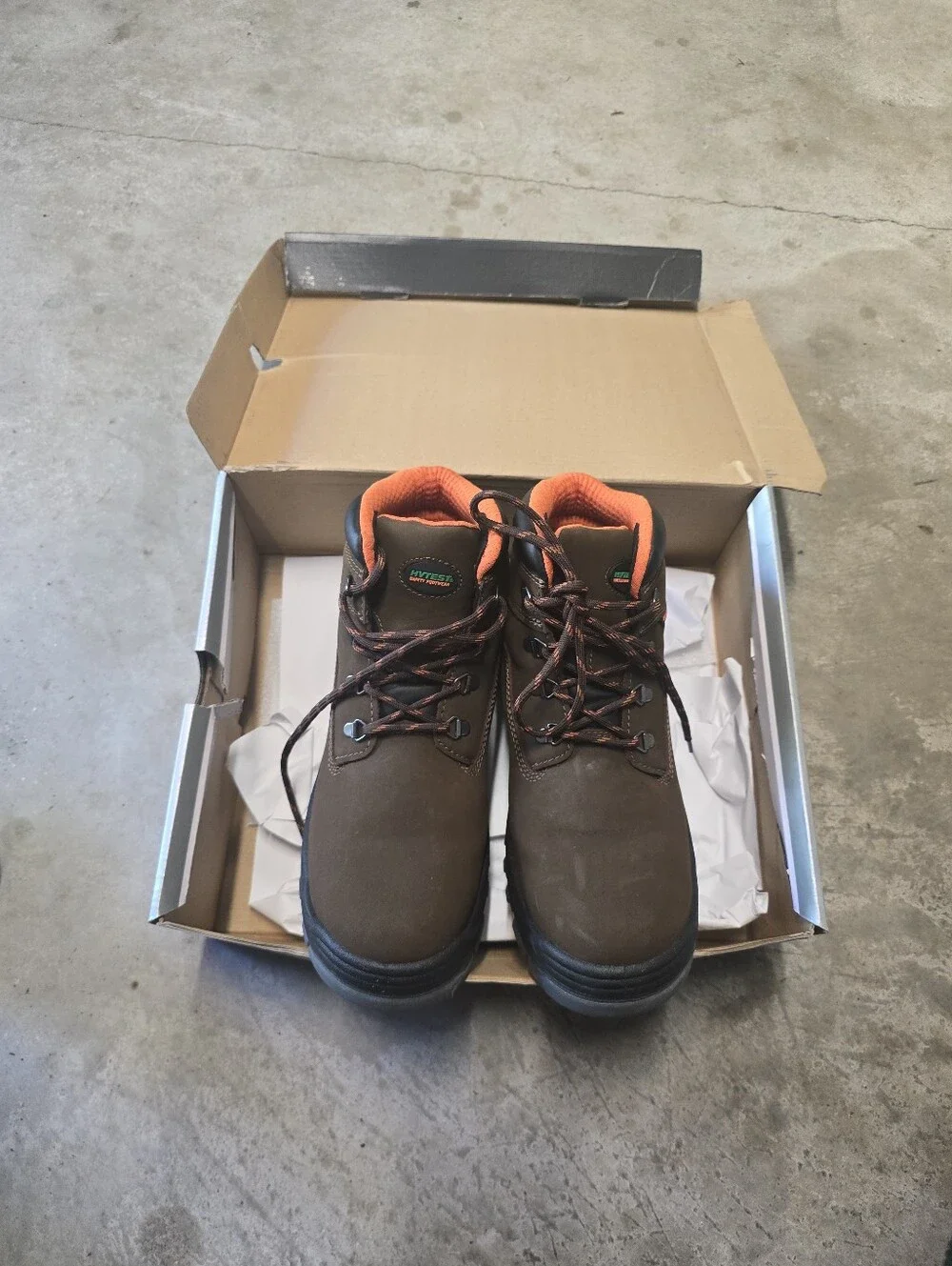 Hytest Knox Direct Attach Steel Toe 6” Work Dark Brown Boots Size 11 Wide